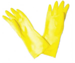 Chemical Gloves Yellow Latex